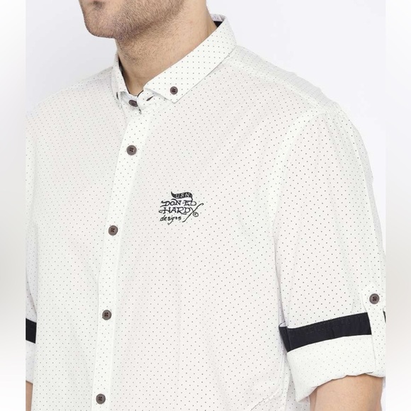 ED HARDY Men's Long Sleeve Button-Up Casual Shirt - White, X-Large - Picture 12 of 12